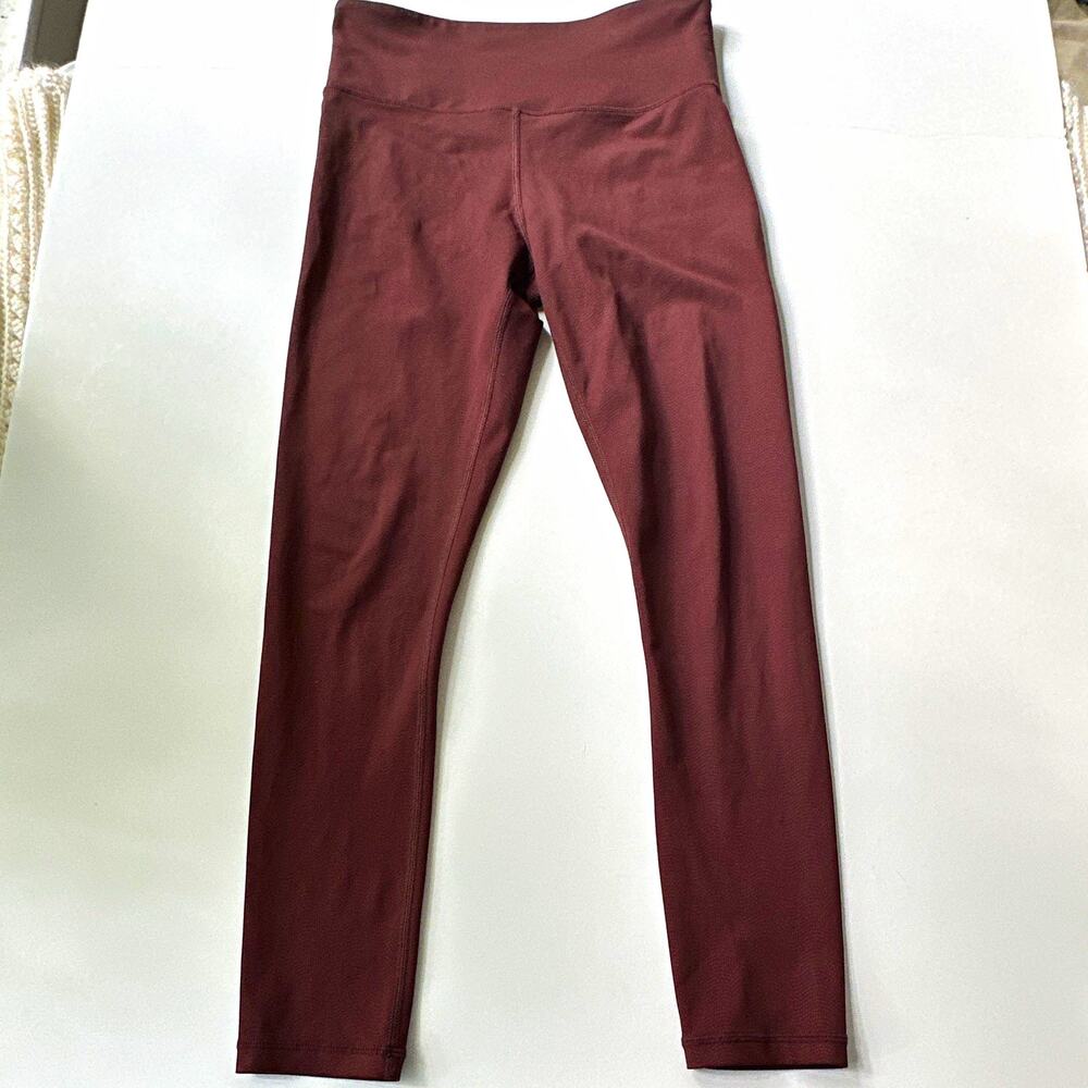 Zyia Active Women’s Brown shimmer High Rise Ankle Leggings Stretch Size 4